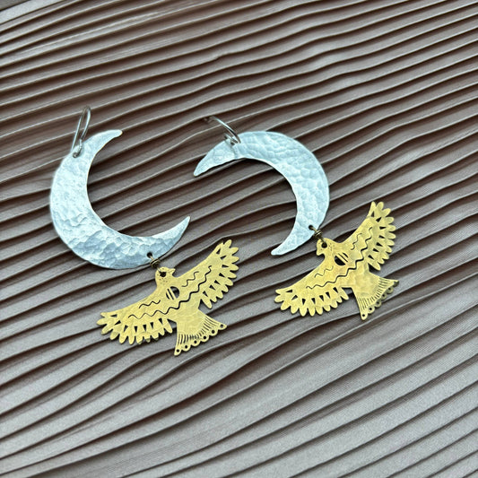 Handmade Night Wing Earrings