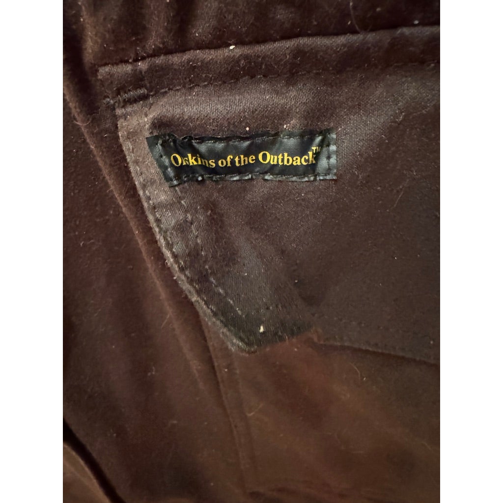 Vintage Australian Outback CO Outback Oilskins Brown Cotton Small