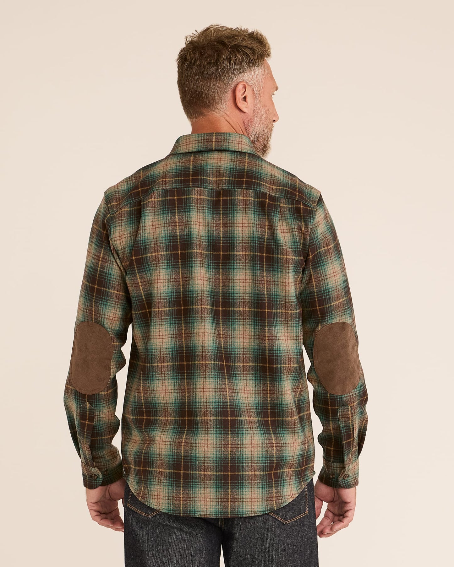 MEN'S PLAID ELBOW-PATCH TRAIL SHIRT