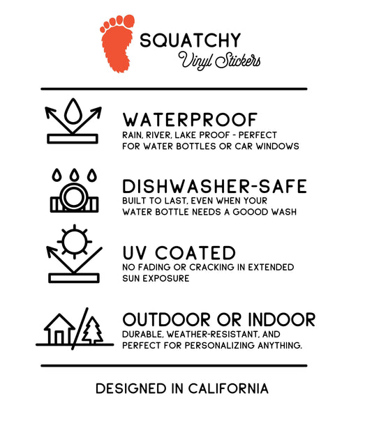 Bigfoot Sticker | Vinyl Waterproof UV