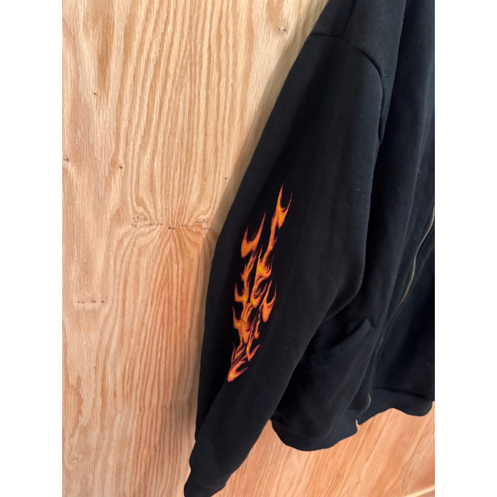 Vintage Harley Davidson Sweatshirt Made in USA Flames Junction City Kansas XL