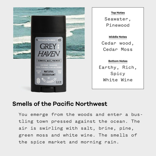 Greyhaven Natural Deodorant | No Aluminum or Parabens