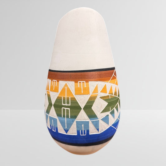 Vtg Sioux Pottery Rapid City South Dakota Vase Signed Swift Eagle Multicolor