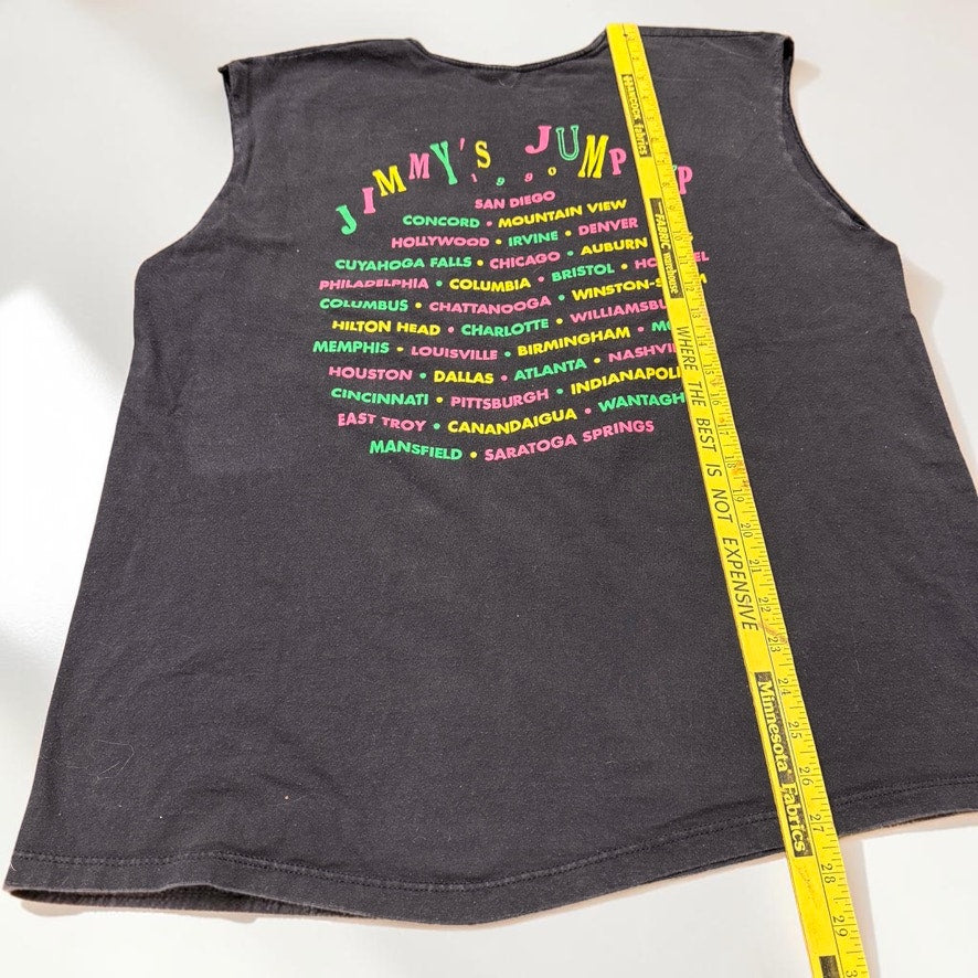 Vintage Jimmy Buffett T-Shirt Jimmy's Jump Up Black Parrot Cutoff Mens