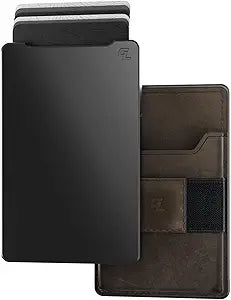 Groove Wallet - Gun Metal w/Brown Leather