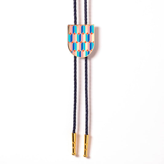 Geometric Shield Bolo Tie