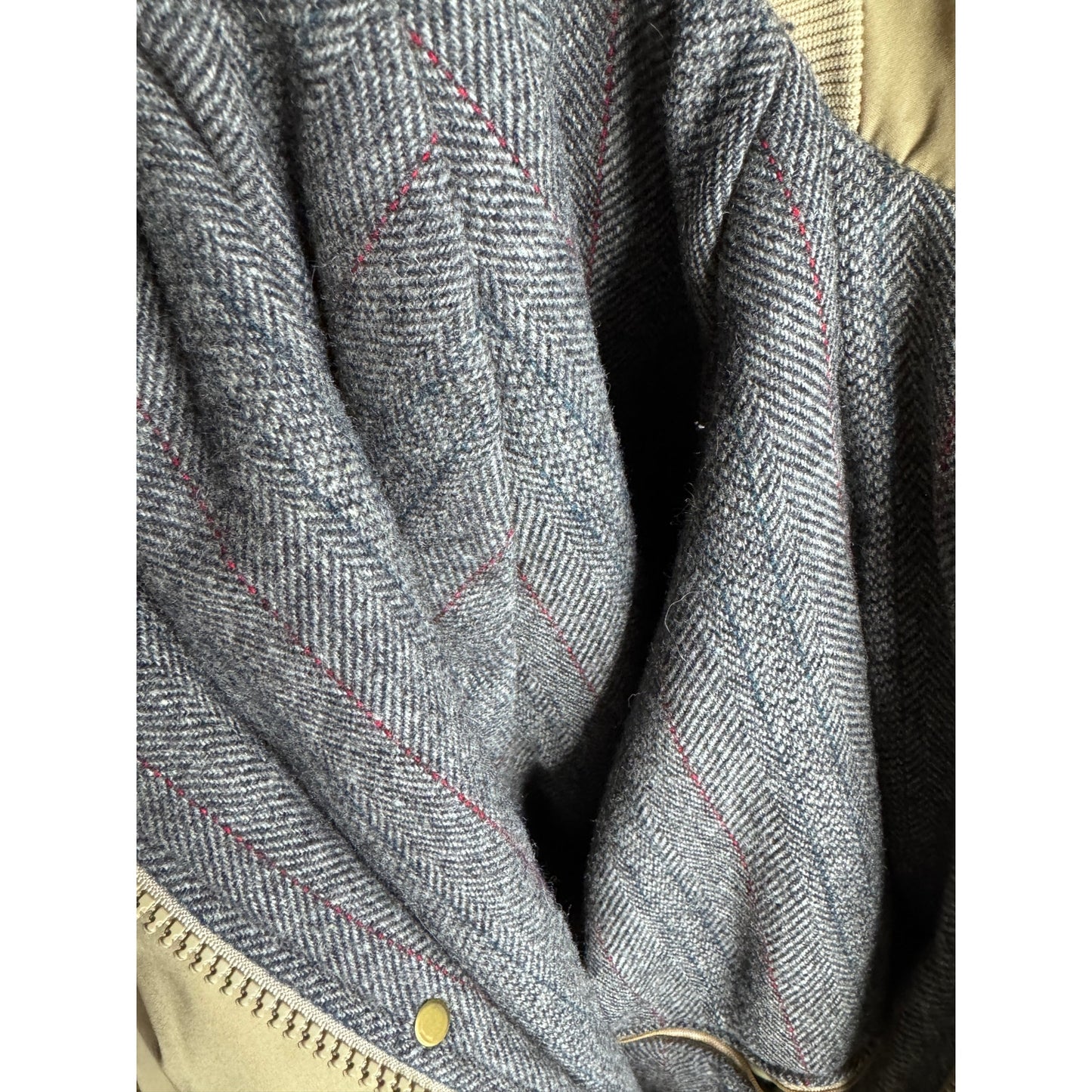 Vintage LL Bean Khaki Tan Stadium Parka Overcoat Mens Wool Lined M Men's