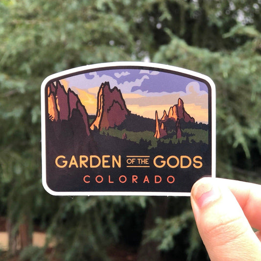 Garden of the Gods Park Sticker | Colorado Springs CO Decal | Red Rock climbing