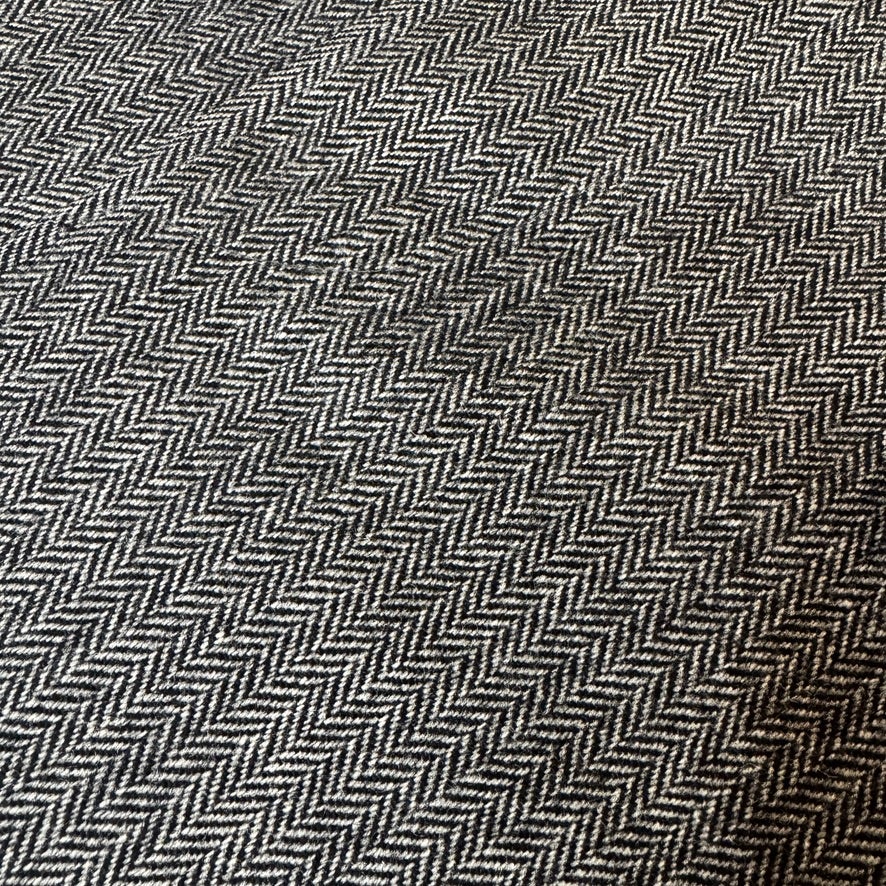 Vintage 1960s Homer Reed Herringbone Wool Long Coat Men's Large Gray Ivy League