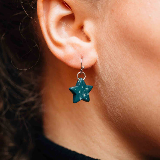 Sitaron Tagua Star Drop Earrings