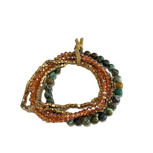 Turquoise Copper Bracelet Stack