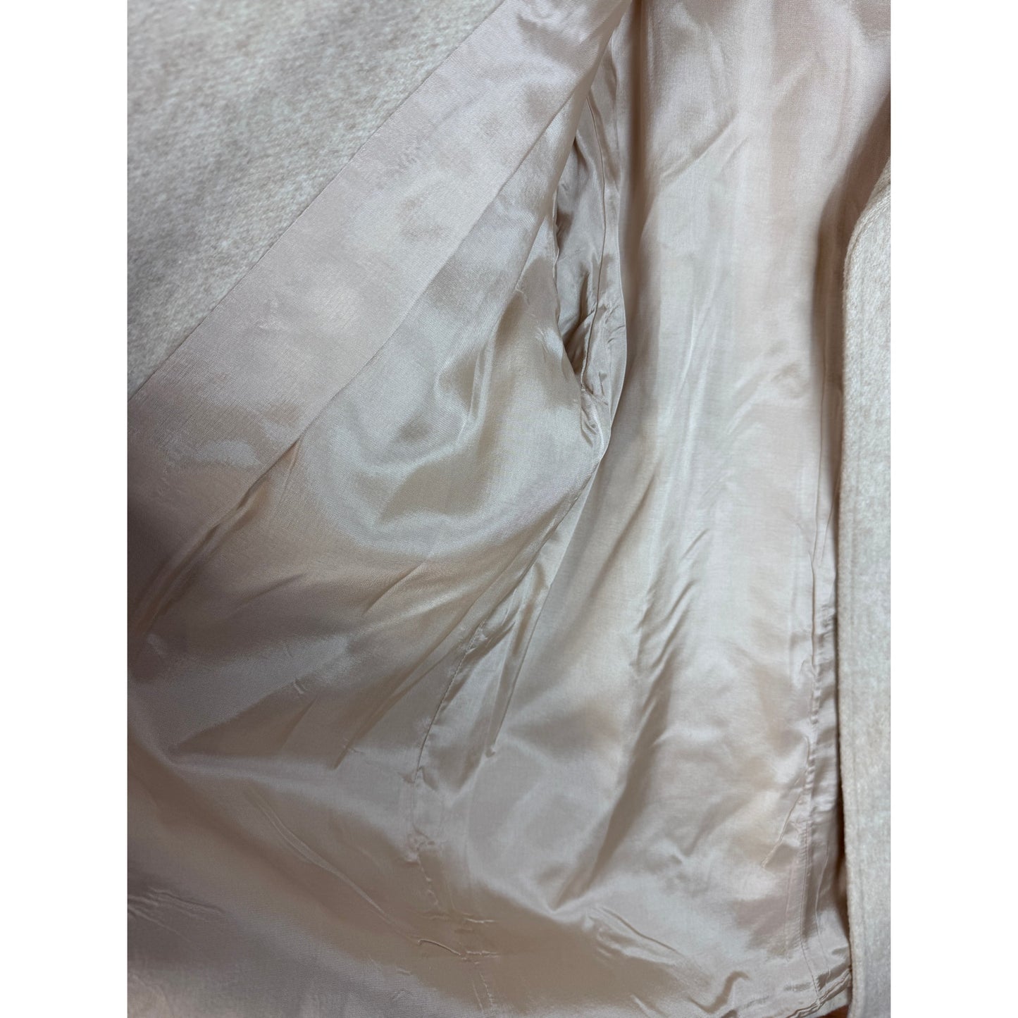 Vintage Herman Kay Wool Coat Cream Women's Large Ivory 1980s