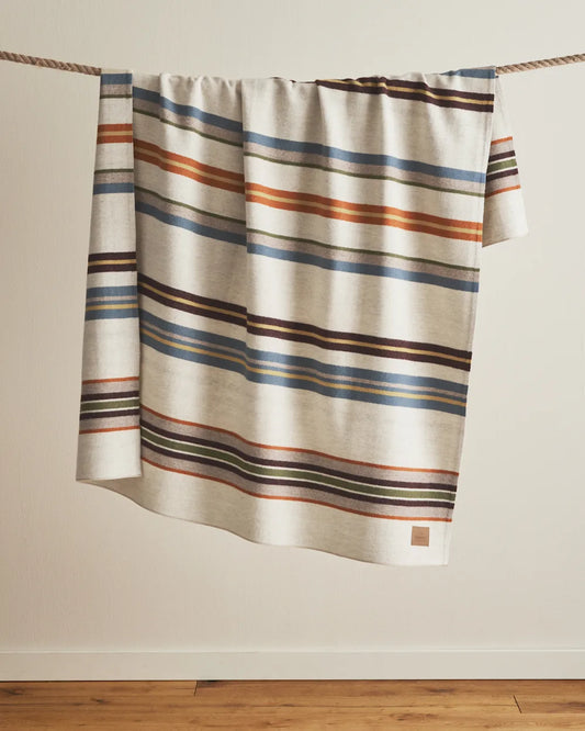 Bridger Stripe Throw Blanket - Ivory Mix