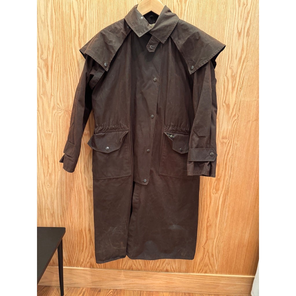 Vintage Australian Outback CO Outback Oilskins Brown Cotton Small