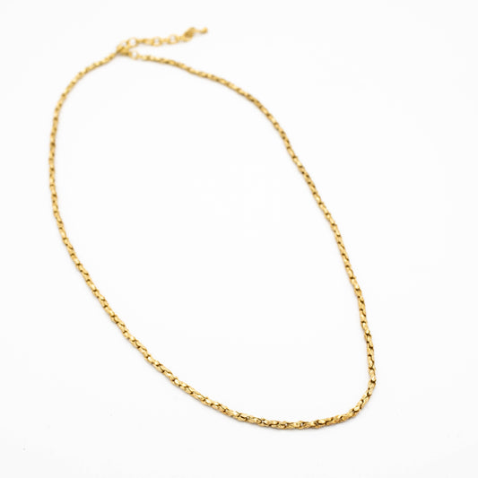 Textured C Link Brass Chain - Anti Tarnish