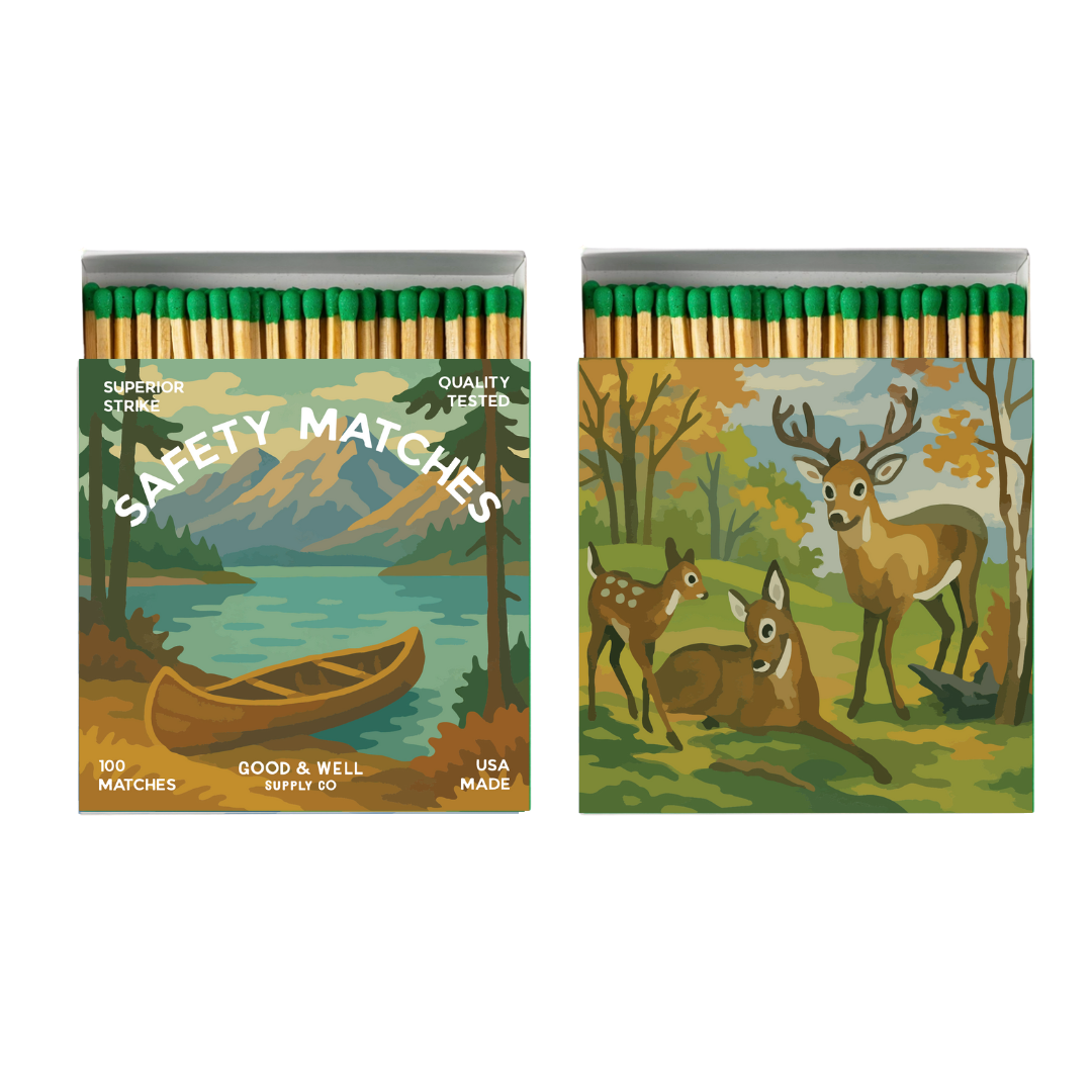 Canoe & Deer Matchbox - Paint-By-Number Collection