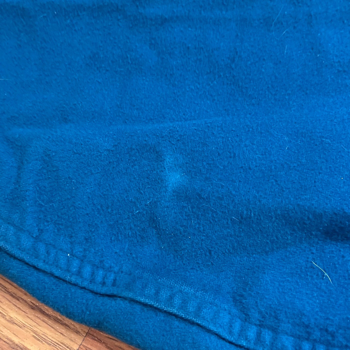 Vtg 1990s LL Bean Chamois Cloth Shirt USA Made Blue Heavy Flannel Workwear Men L