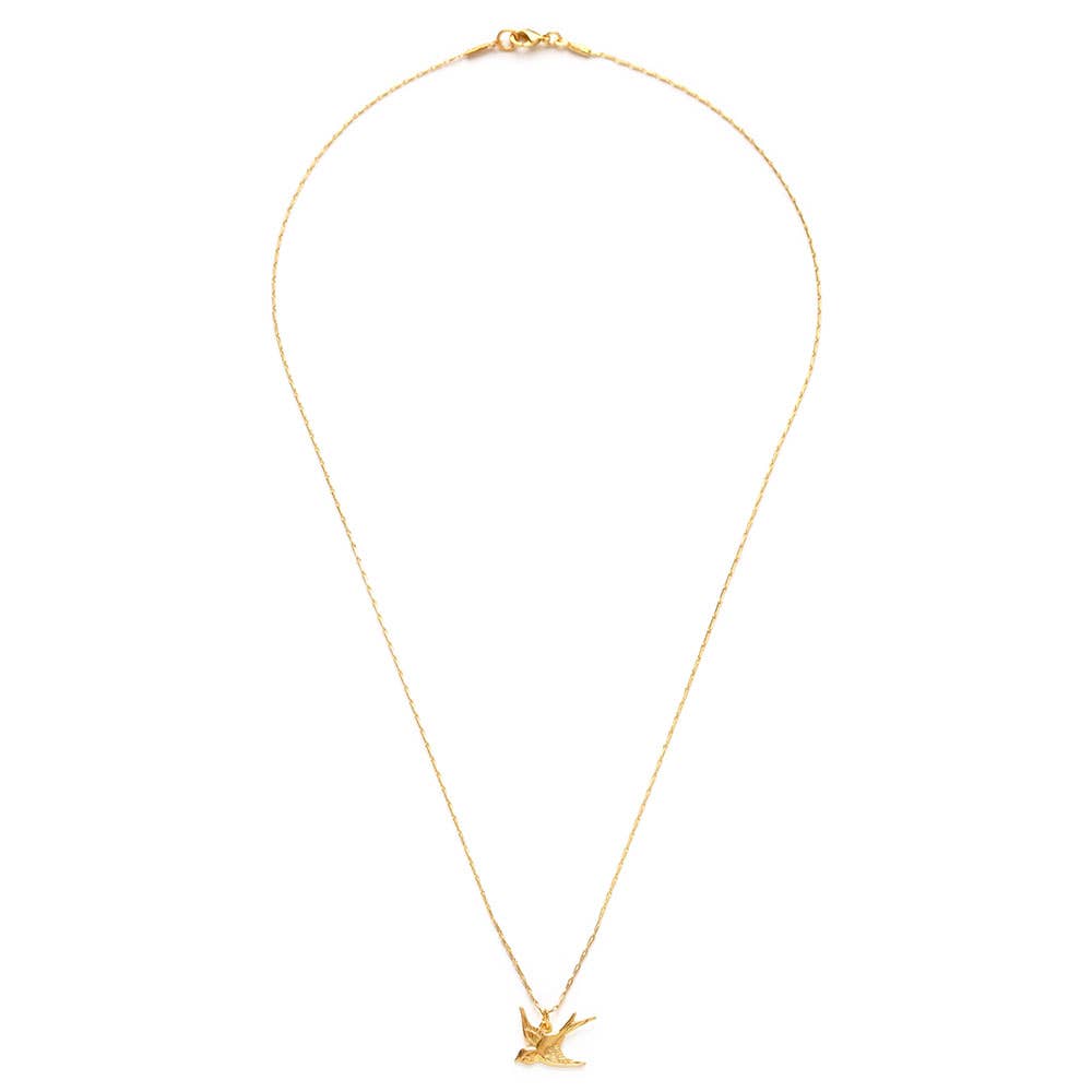 Tiny Swallow Bird Necklace