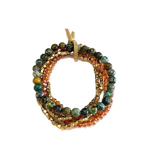 Turquoise Copper Bracelet Stack