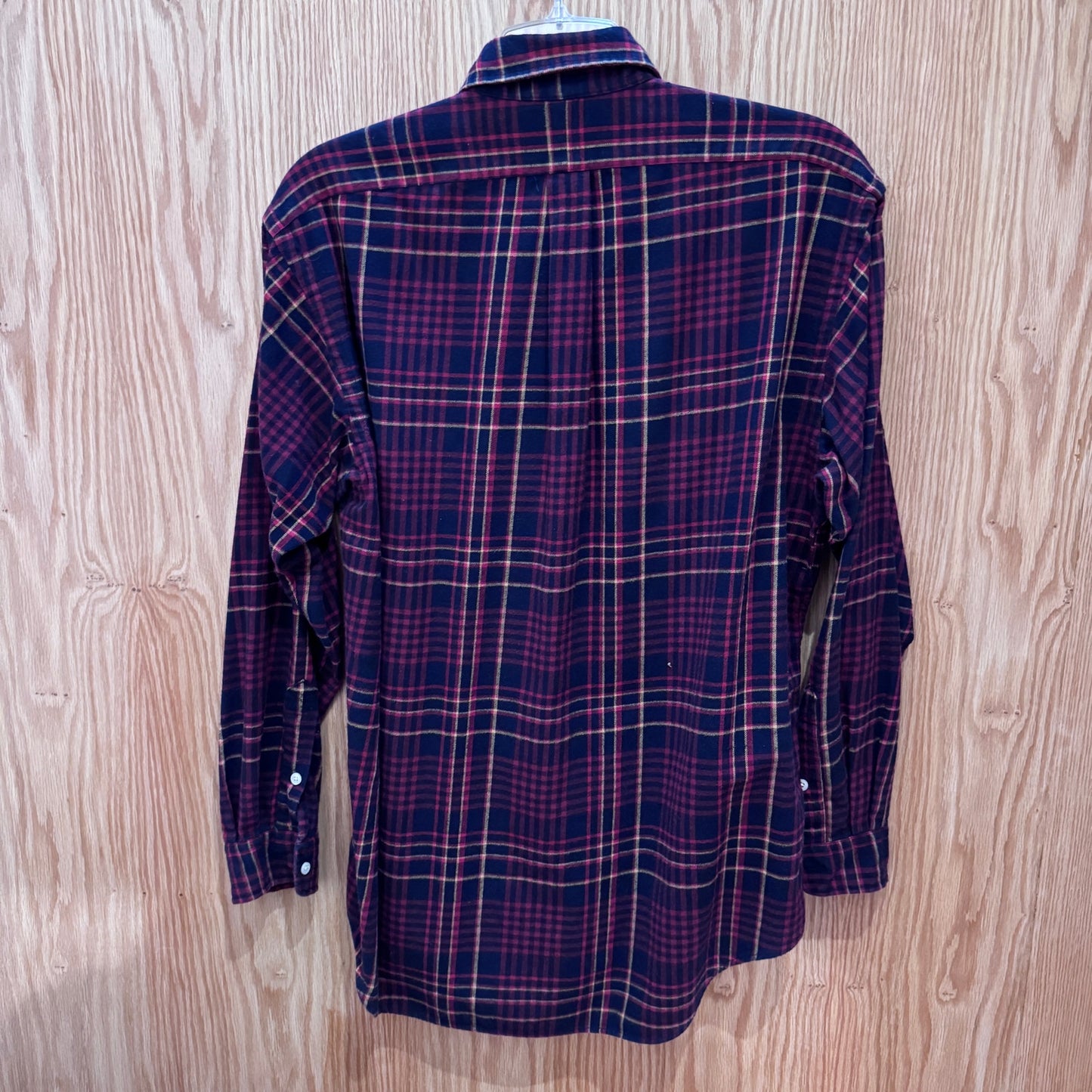 Vintage 1990s Ralph Lauren Flannel Cotton Soft Heavy M Blair Men's Plaid Red