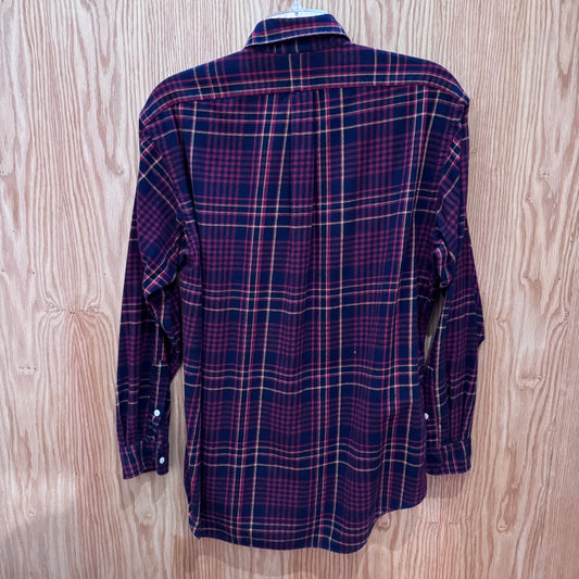 Vintage 1990s Ralph Lauren Flannel Cotton Soft Heavy M Blair Men's Plaid Red