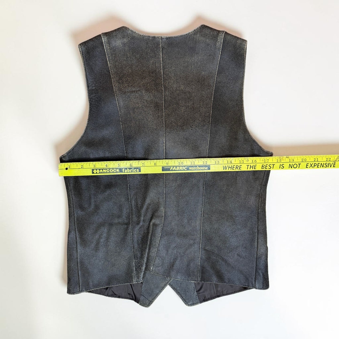 Vintage Y2k Mavericks Leather Vest Distressed Brown Women's Small
