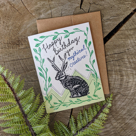 Greeting card | happy birthday mythical creature