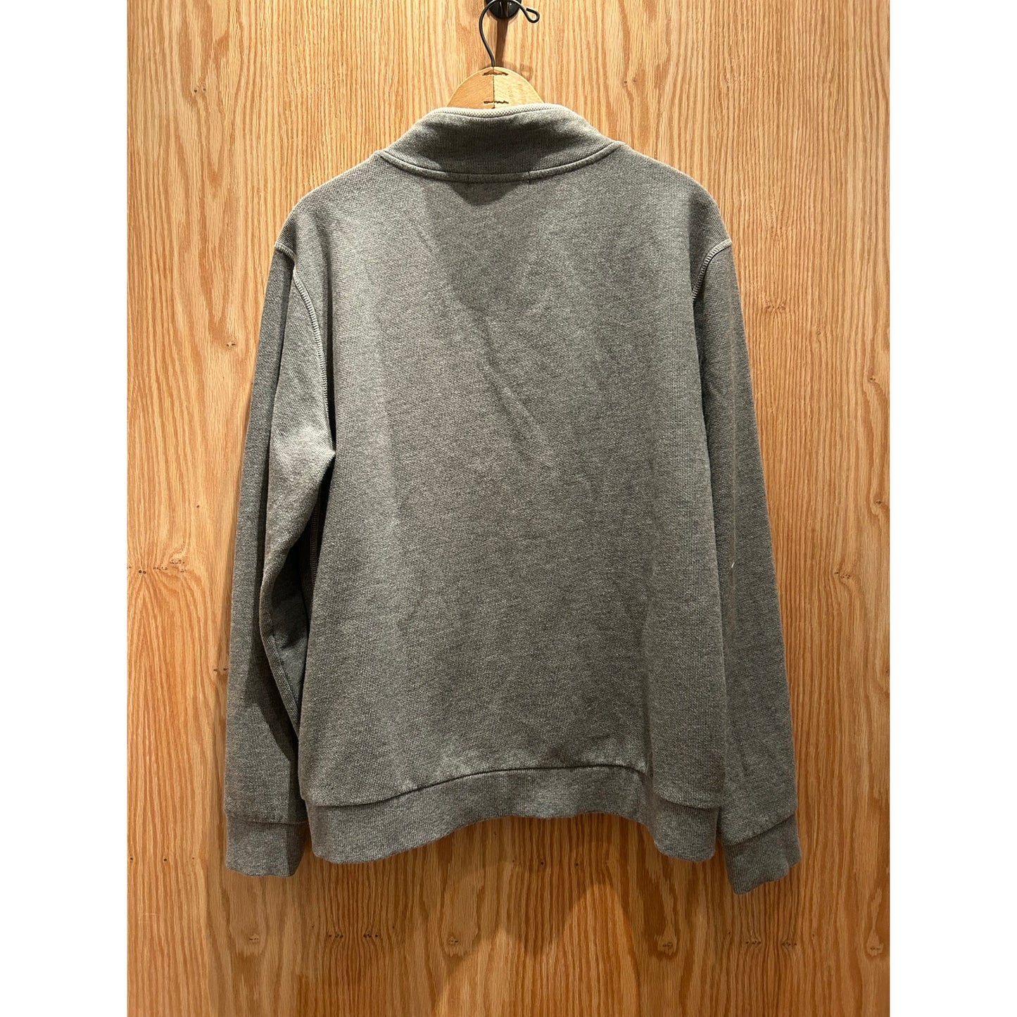 Robert Barakett Sweater Gray Knit Pullover Drawstrings Men's Medium
