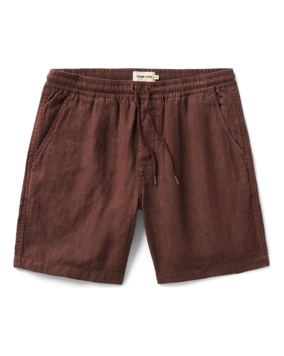 Brown shorts on a white background