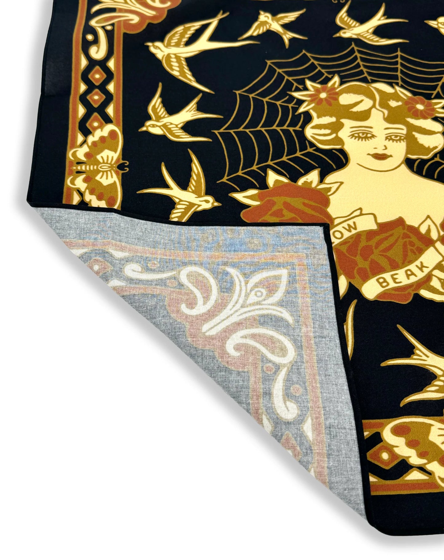 Black Spiderweb Bandana