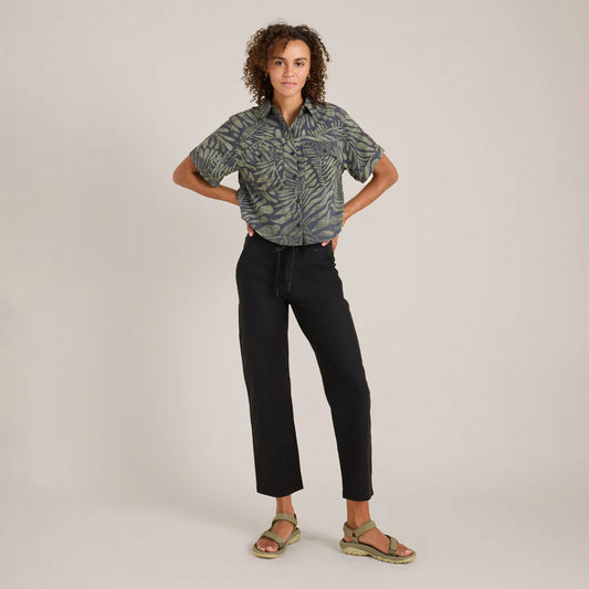 Bless Up Cropped Button Up Shirt