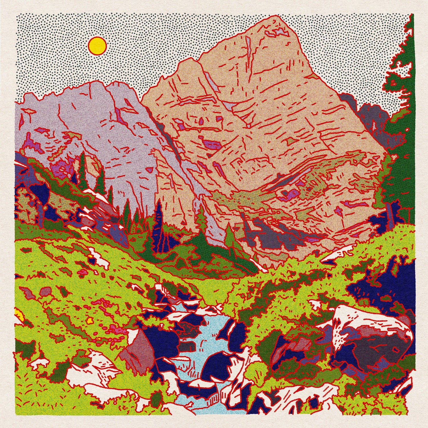 caroline clark colorado artist mountain art print