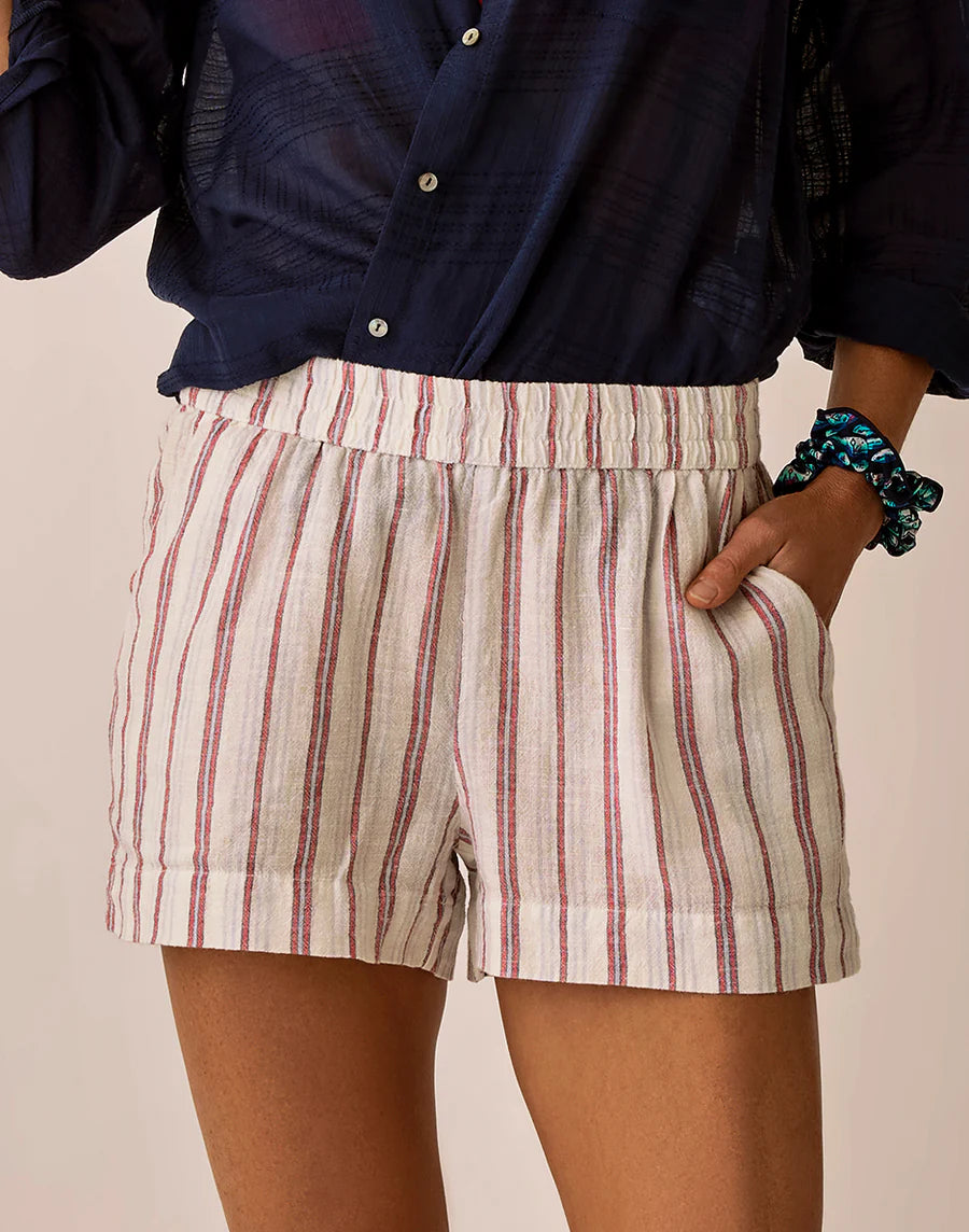 Hellie Linen Short - Kentucky Stripe