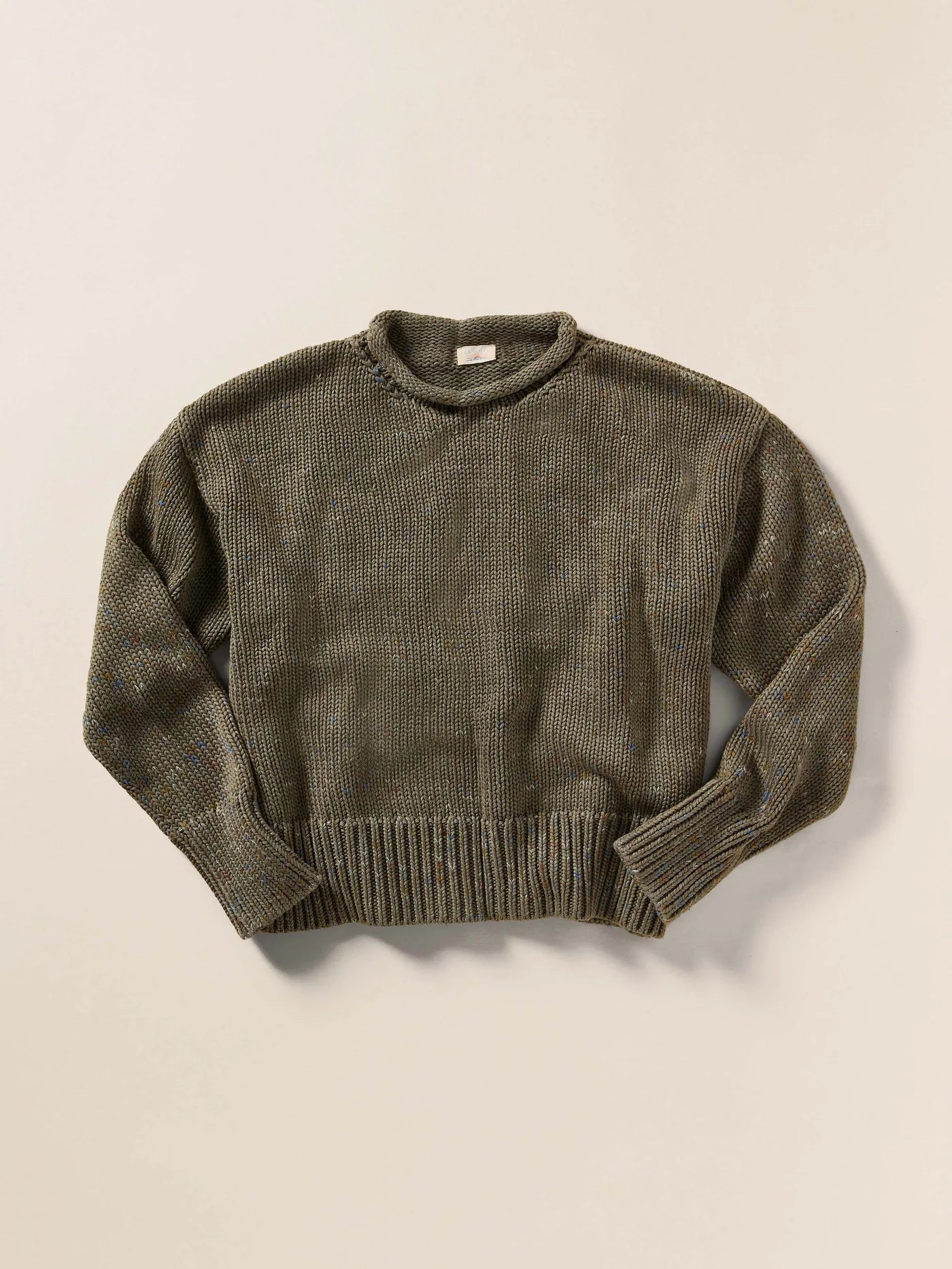 Sunwashed Cotton Roll Neck Sweater