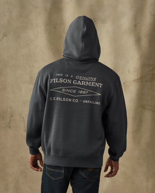 Diamond Graphic Hoodie in Faded Black