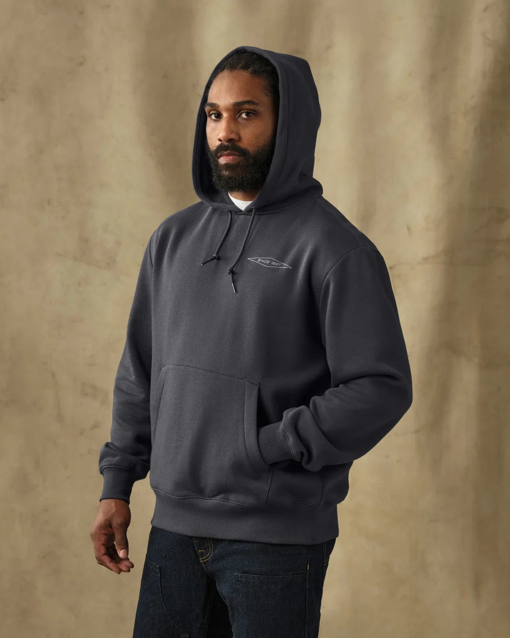 Diamond Graphic Hoodie in Faded Black