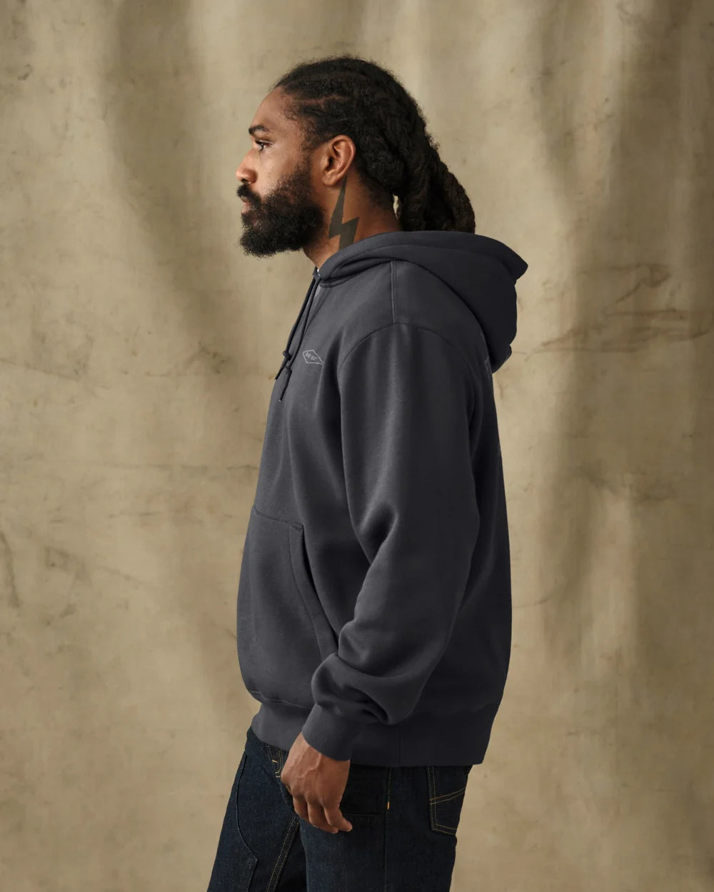Diamond Graphic Hoodie in Faded Black