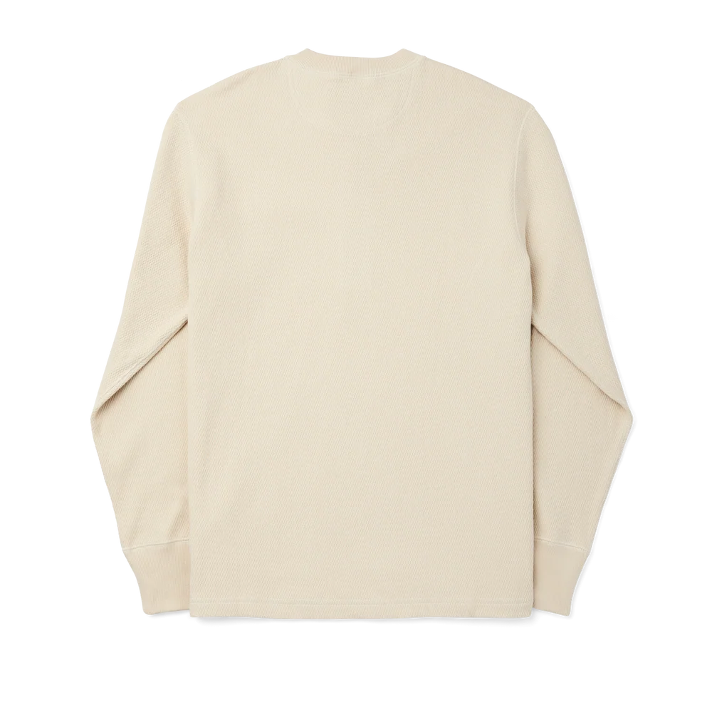 Waffle Knit Henley in Sand