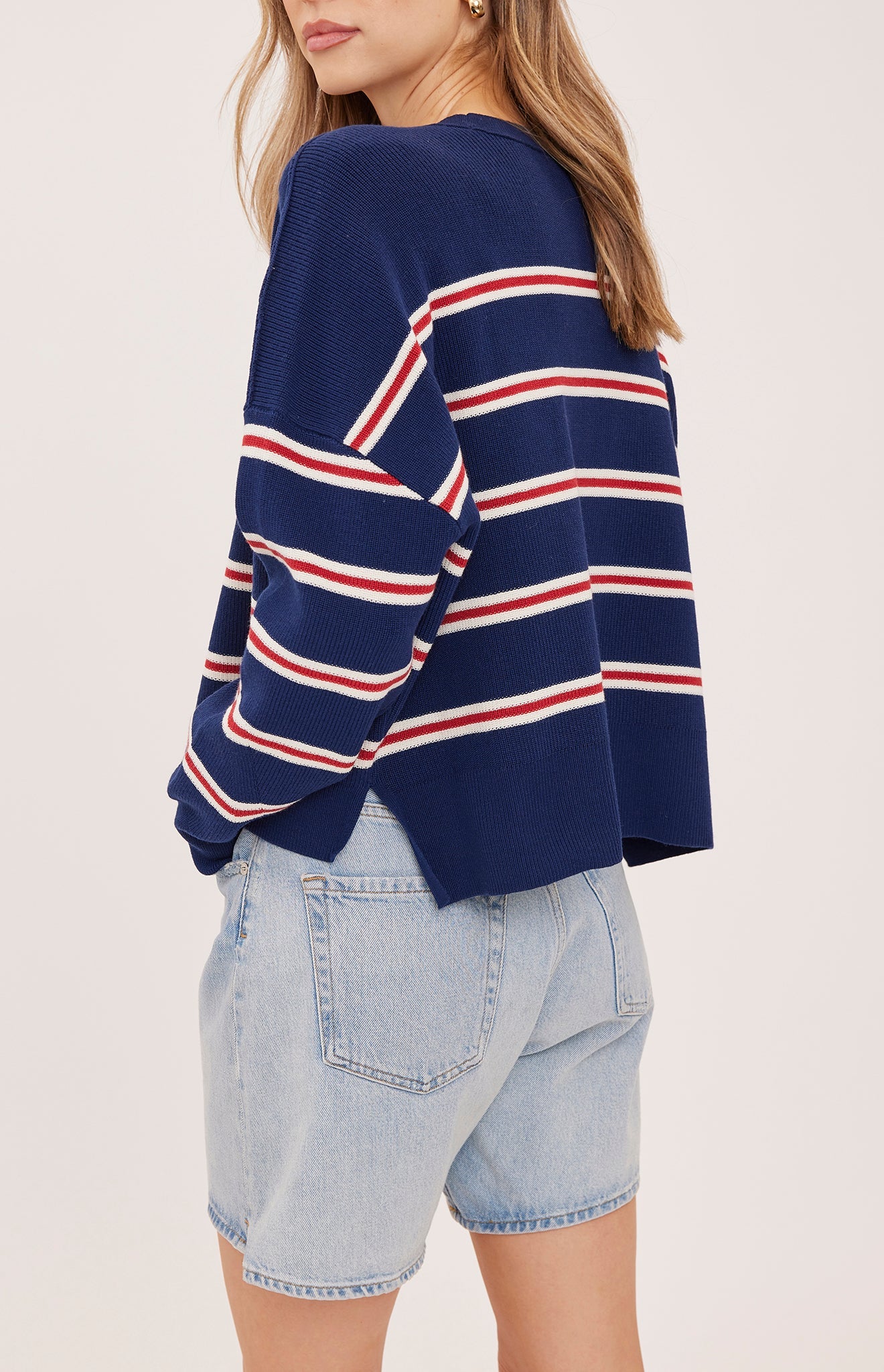 Echo Sweater - Navy Stripe