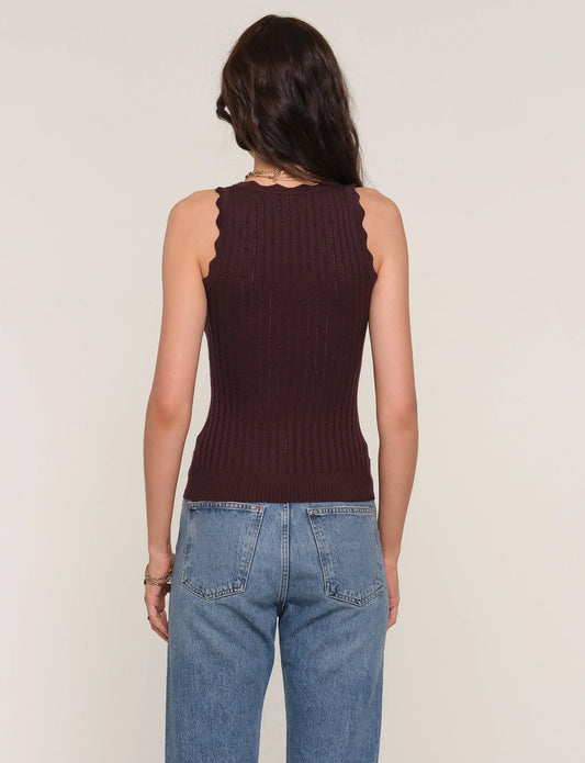Cecili Knit Scalloped Tank