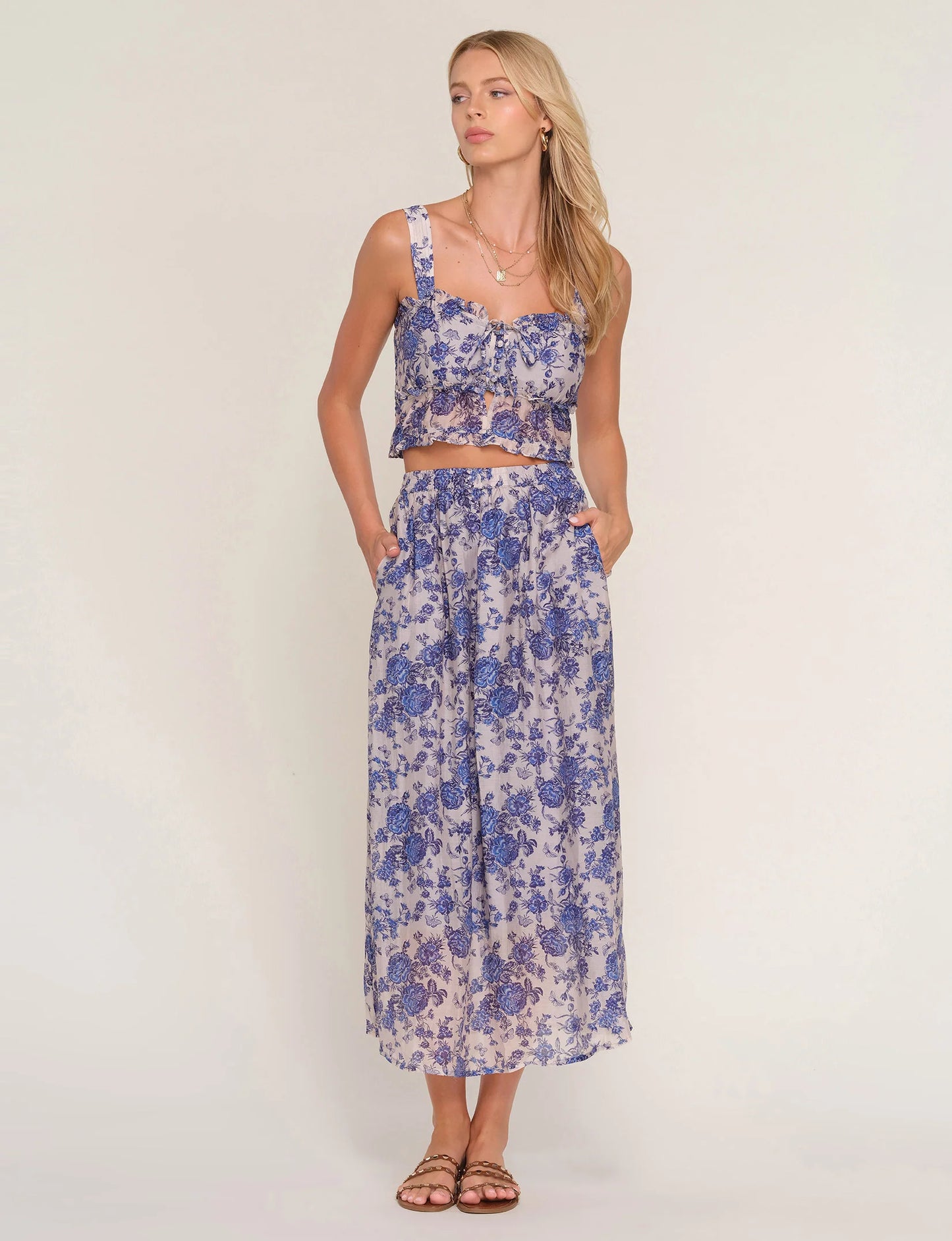 Emma Floral Crepe Skirt