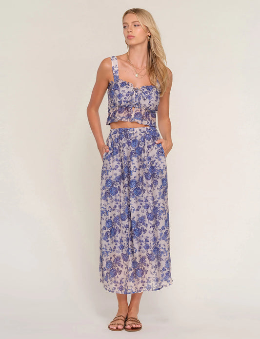 Emma Floral Crepe Skirt