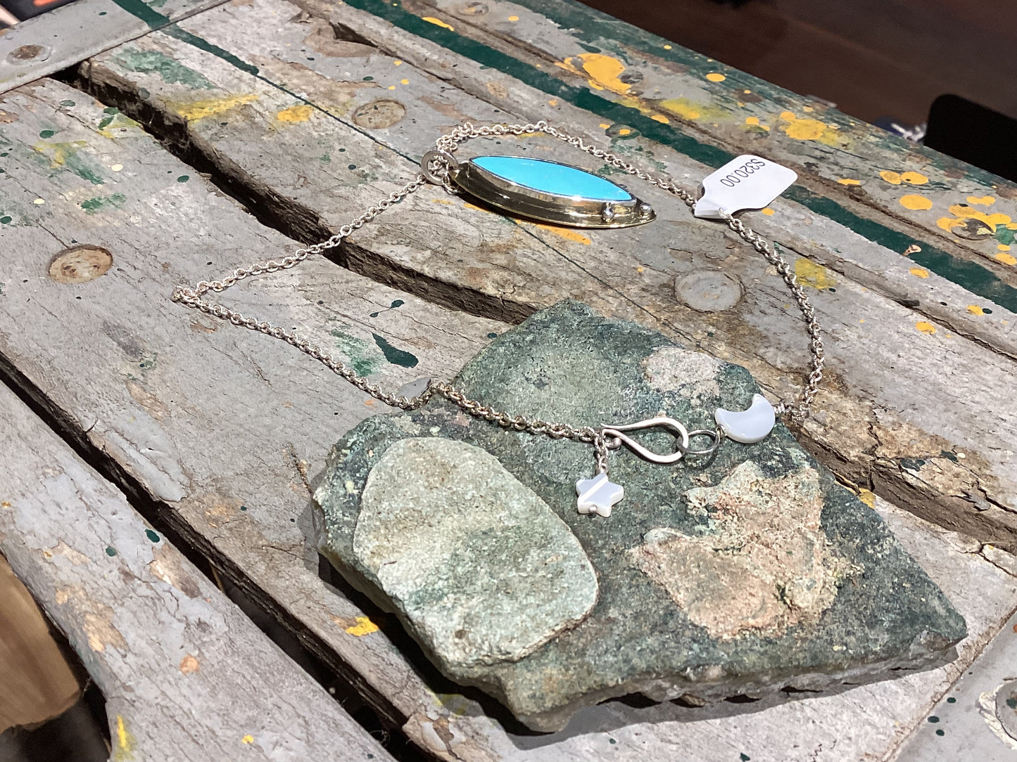 Turquoise Marquis Necklace - Kingman Turquoise