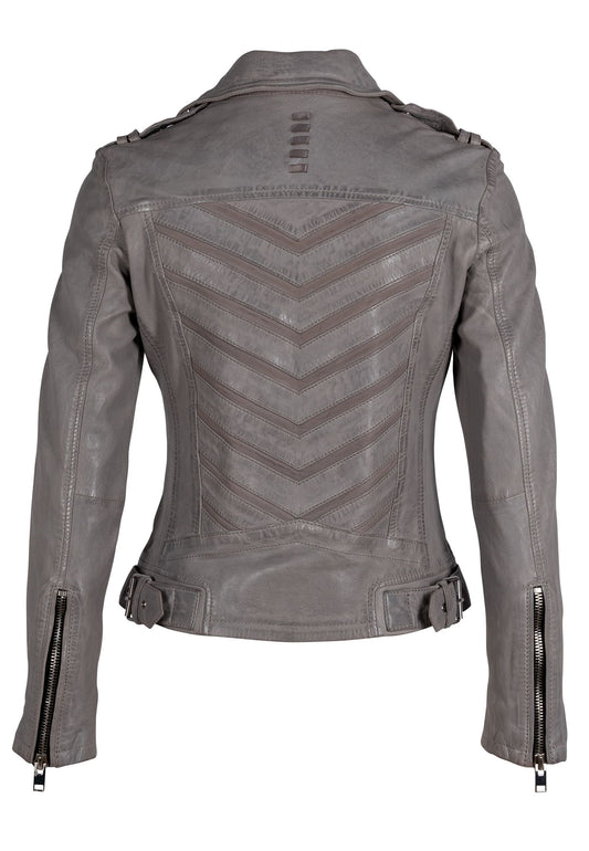 Narin, leather jacket LT Grey
