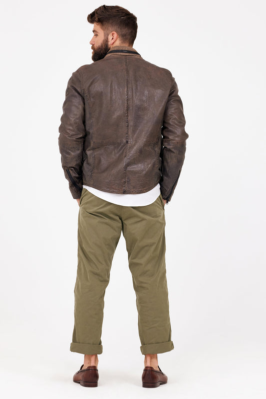 Cove, leather jacket, elephant