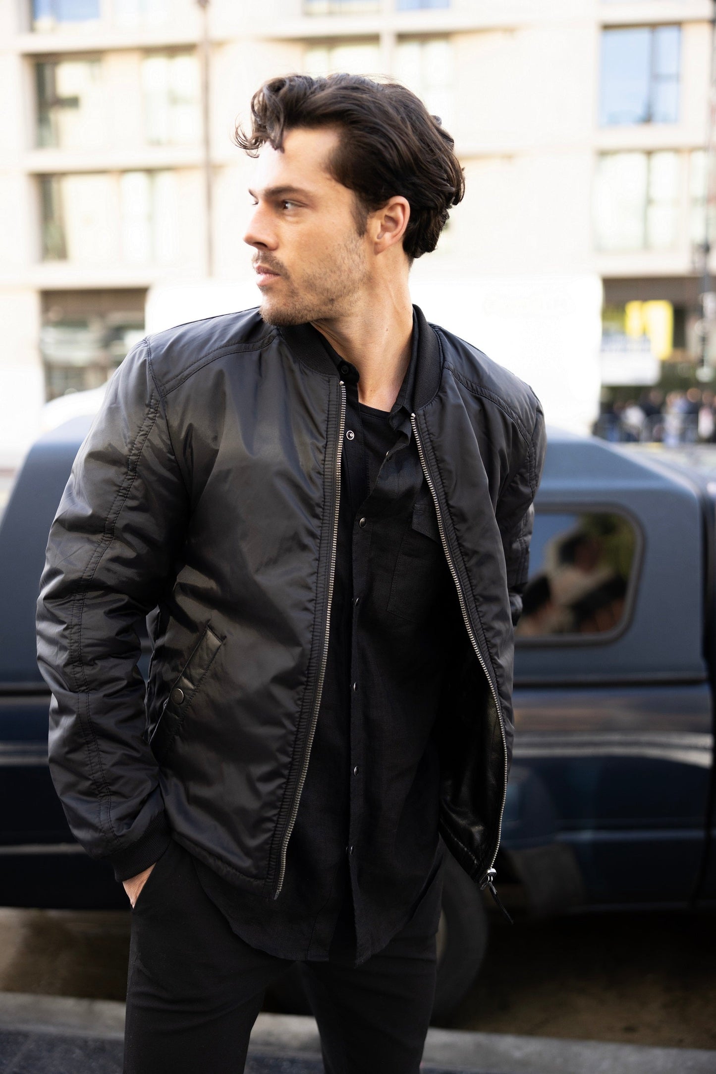 Cranch Reversible Leather Bomber