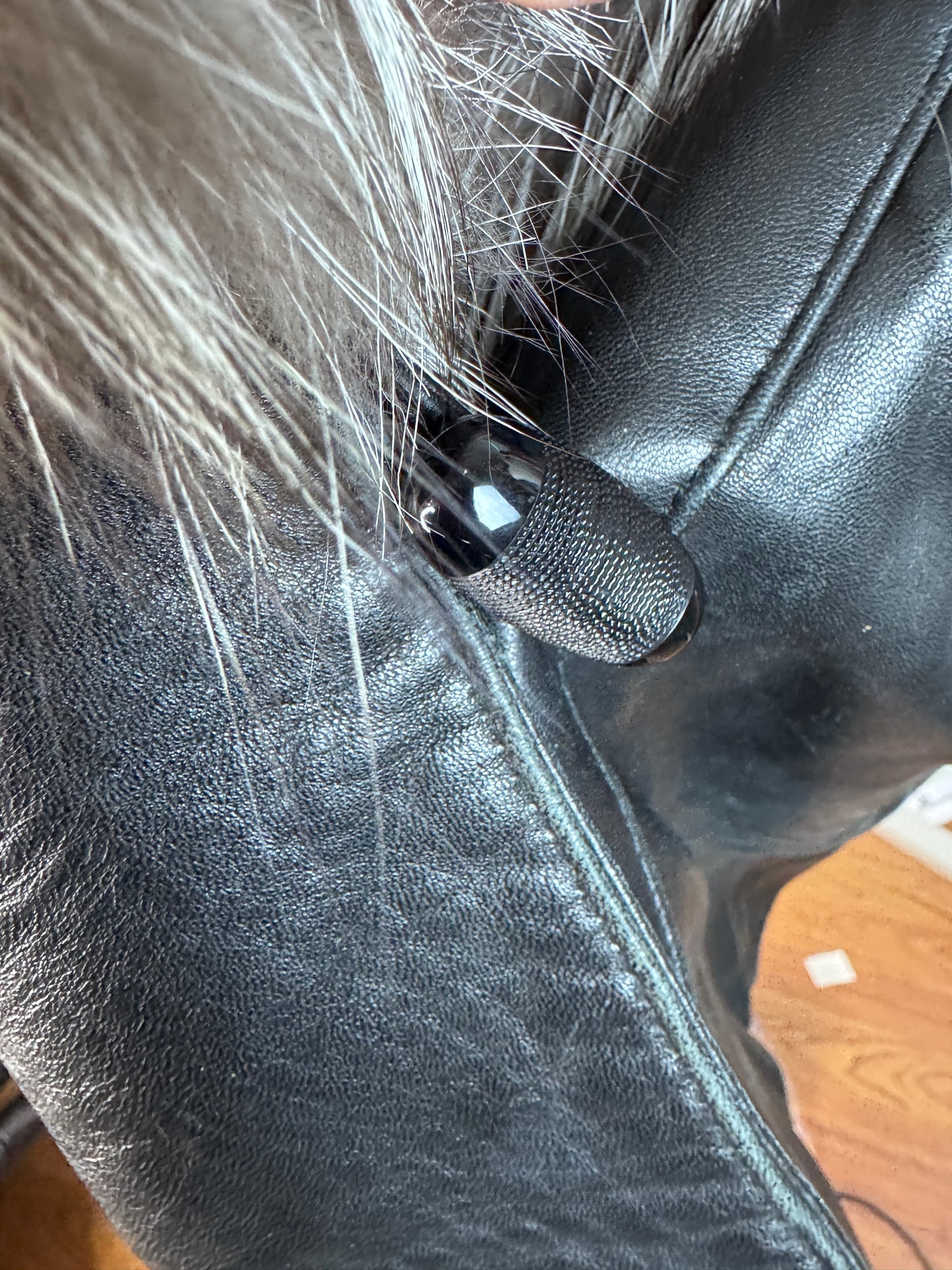 Vtg 70s Marvin Richards Leather and Fox Fur Coat