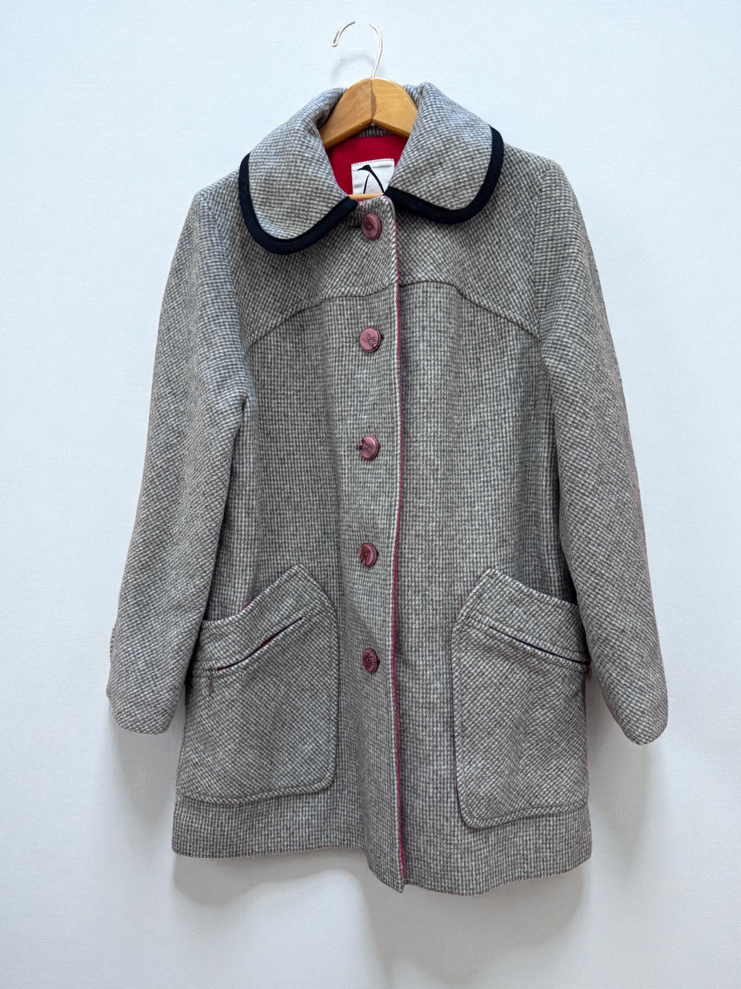 Vtg 1970s Penguin Wool Coat