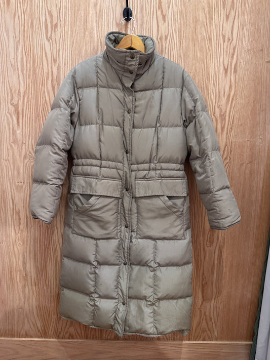 Vtg Eddie Bauer Tan Down Long Puffer