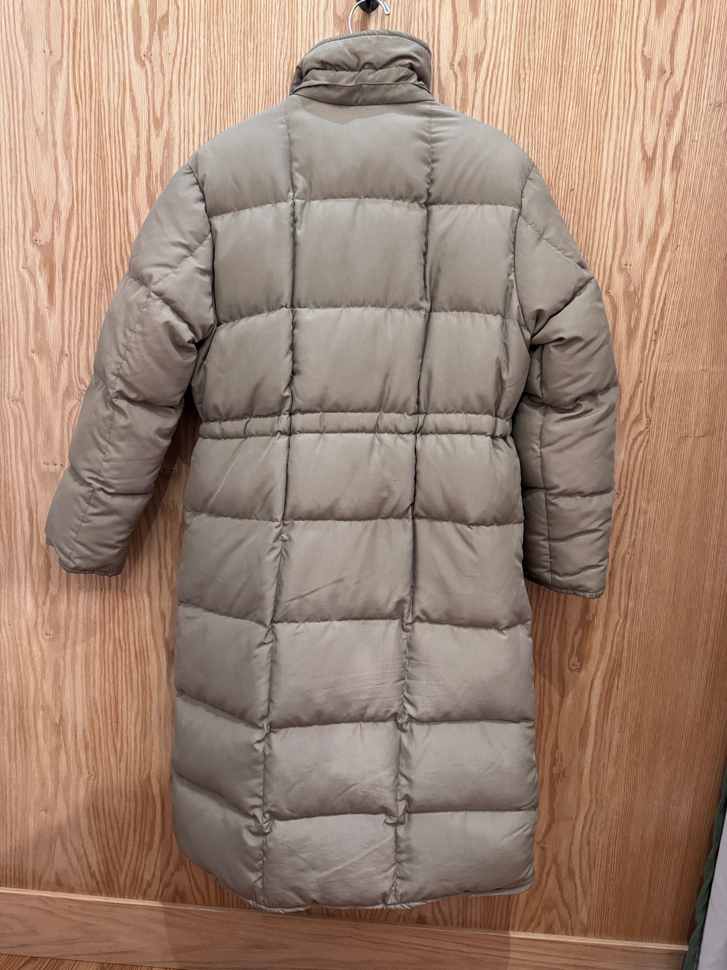 Vtg Eddie Bauer Tan Down Long Puffer